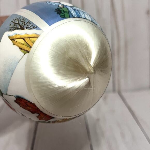 Hallmark Satin Ball Ornament Muppets 1981 Kermit as Santa Miss Piggy Christmas - Picture 7 of 8